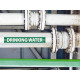 NMC 1089G PS Vinyl Pipemarker Green, Drinking Water - 25 Pcs/Pk