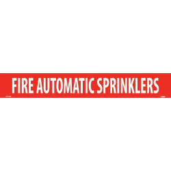 NMC 1105R PS Vinyl Pipemarker Red, Fire Automatic Sprinklers - 25 Pcs/Pk