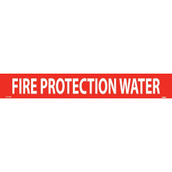 NMC 1107R PS Vinyl Pipemarker Red, Fire Protection Water - 25 Pcs/Pk
