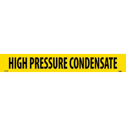 NMC 1129Y PS Vinyl Pipemarker Yellow, High Pressure Condensate - 25 Pcs/Pk