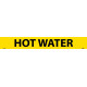 NMC 1136/1292 PS Vinyl Pipemarker, Hot Water - 25 Pcs/Pk
