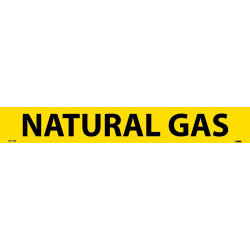 NMC 1172Y PS Vinyl Pipemarker Yellow, Natural Gas - 25 Pcs/Pk