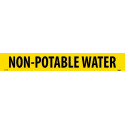 NMC 1175Y PS Vinyl Pipemarker Yellow, Non-Potable Water - 25 Pcs/Pk