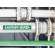 NMC 1223G PS Vinyl Pipemarker Green, Sanitary Sewer - 25 Pcs/Pk
