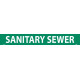 NMC 1223G PS Vinyl Pipemarker Green, Sanitary Sewer - 25 Pcs/Pk