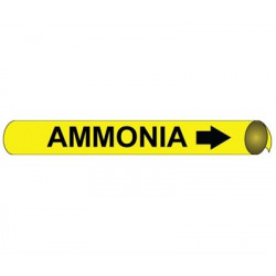 NMC 4004 Precoiled/Strap-On Pipemarker B/Y - Ammonia