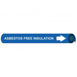NMC 4006 Precoiled/Strap-On Pipemarker W/B - Asbestos Free Insulation
