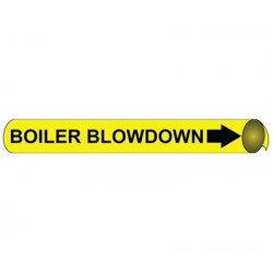 NMC 4007 Precoiled/Strap-On Pipemarker B/Y - Boiler Blowdown