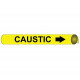 NMC 4012 Precoiled/Strap-On Pipemarker B/Y - Caustic