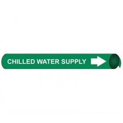 NMC 4015 Precoiled/Strap-On Pipemarker W/G - Chilled Water Supply