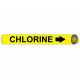 NMC 4016 Precoiled/Strap-On Pipemarker B/Y - Chlorine