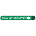 NMC 4021 Precoiled/Strap-On Pipemarker W/G - Cold Water Supply