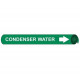 NMC 4028 Green Precoiled/Strap-On Pipemarker W/G - Condenser Water