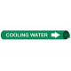 NMC 4031 Precoiled/Strap-On Pipemarker W/G - Cooling Water