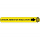 NMC 4033 Precoiled/Strap-On Pipemarker B/Y - Danger Asbestos Insulation