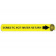 NMC 4037 Precoiled/Strap-On Pipemarker B/Y - Domestic Hot Water Return