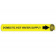 NMC 4038 Precoiled/Strap-On Pipemarker B/Y - Domestic Hot Water Supply