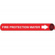 NMC 4043 Precoiled/Strap-On Pipemarker W/R - Fire Protection Water