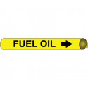 NMC 4046 Precoiled/Strap-On Pipemarker B/Y - Fuel Oil