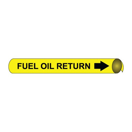 NMC 4047 Precoiled/Strap-On Pipemarker B/Y - Fuel Oil Return