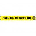 NMC 4047 Precoiled/Strap-On Pipemarker B/Y - Fuel Oil Return