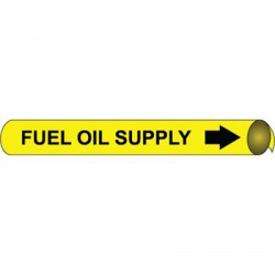 NMC 4048 Precoiled/Strap-On Pipemarker B/Y - Fuel Oil Supply