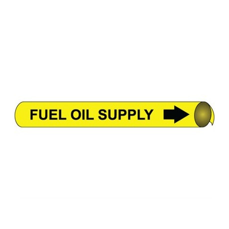 NMC 4048 Precoiled/Strap-On Pipemarker B/Y - Fuel Oil Supply