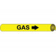 NMC 4049 Precoiled/Strap-On Pipemarker B/Y - Gas