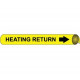NMC 4053 Precoiled/Strap-On Pipemarker B/Y - Heating Return