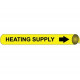 NMC 4054 Precoiled/Strap-On Pipemarker B/Y - Heating Supply