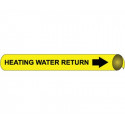 NMC 4055 Precoiled/Strap-On Pipemarker B/Y - Heating Water Return