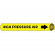 NMC 4057 Precoiled/Strap-On Pipemarker B/Y - High Pressure Air