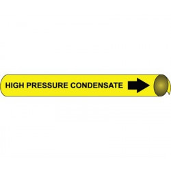 NMC 4058 Precoiled/Strap-On Pipemarker B/Y - High Pressure Condensate