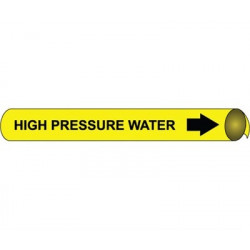 NMC 4060 Precoiled/Strap-On Pipemarker B/Y - High Pressure Water