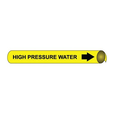 NMC 4060 Precoiled/Strap-On Pipemarker B/Y - High Pressure Water