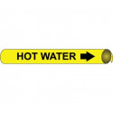 NMC 4061 Precoiled/Strap-On Pipemarker B/Y - Hot Water