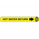 NMC 4062 Precoiled/Strap-On Pipemarker B/Y - Hot Water Return