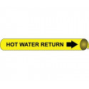 NMC 4062 Precoiled/Strap-On Pipemarker B/Y - Hot Water Return
