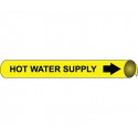 NMC 4063 Precoiled/Strap-On Pipemarker B/Y - Hot Water Supply