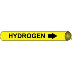 NMC 4064 Precoiled/Strap-On Pipemarker B/Y - Hydrogen