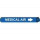 NMC 4071 Precoiled/Strap-On Pipemarker W/B - Medical Air