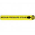 NMC 4072 Precoiled/Strap-On Pipemarker B/Y - Medium Pressure Steam