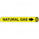 NMC 4073 Precoiled/Strap-On Pipemarker B/Y - Natural Gas