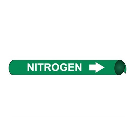 NMC 4074 Precoiled/Strap-On Pipemarker W/G - Nitrogen