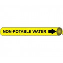 NMC 4076 Precoiled/Strap-On Pipemarker B/Y - Non-Potable Water