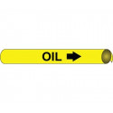 NMC 4077 Precoiled/Strap-On Pipemarker B/Y - Oil