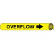 NMC 4078 Precoiled/Strap-On Pipemarker B/Y - Overflow