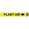 NMC 4081 Precoiled/Strap-On Pipemarker B/Y - Plant Air
