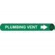 NMC 4083 Precoiled/Strap-On Pipemarker W/G - Plumbing Vent