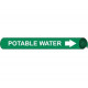 NMC 4084 Precoiled/Strap-On Pipemarker W/G - Potable Water